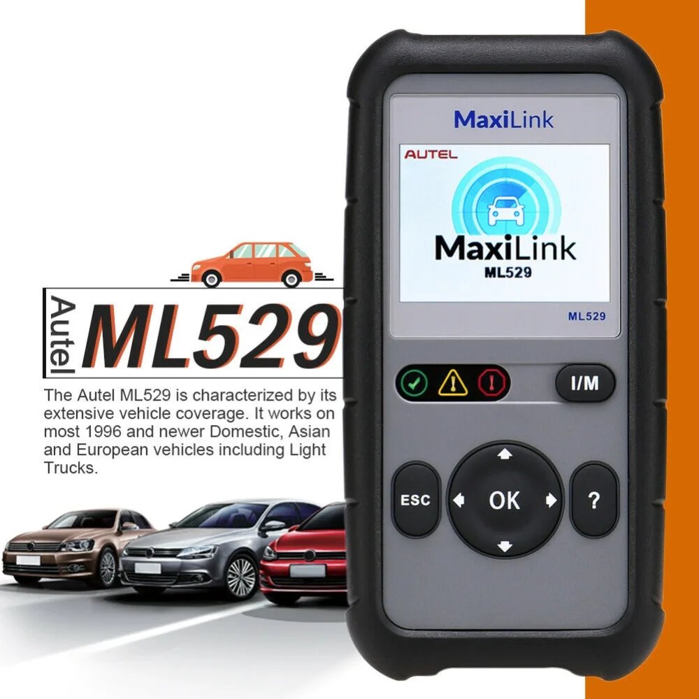 Autel Maxilink ML529 диагностический сканер инструмент OBDII EOBD OBD2 автоматическая проверка свет двигателя DIY код ошибки чтения с повышенной режим 6