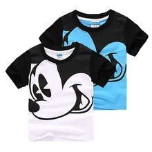 

2018 New Brand Children Boy Summer Cute Mickey Pattern Short Sleeve Cotton Tee Tops Clothes Kids Boy Cartoon T shirt Costume