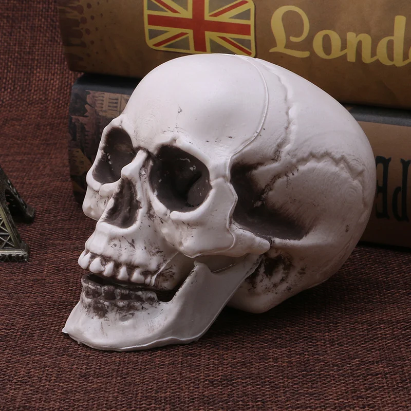 Пластиковые человеческие мини-украшенные черепами реквизит скелет голова Хэллоуин кофе бруски-орнаменты