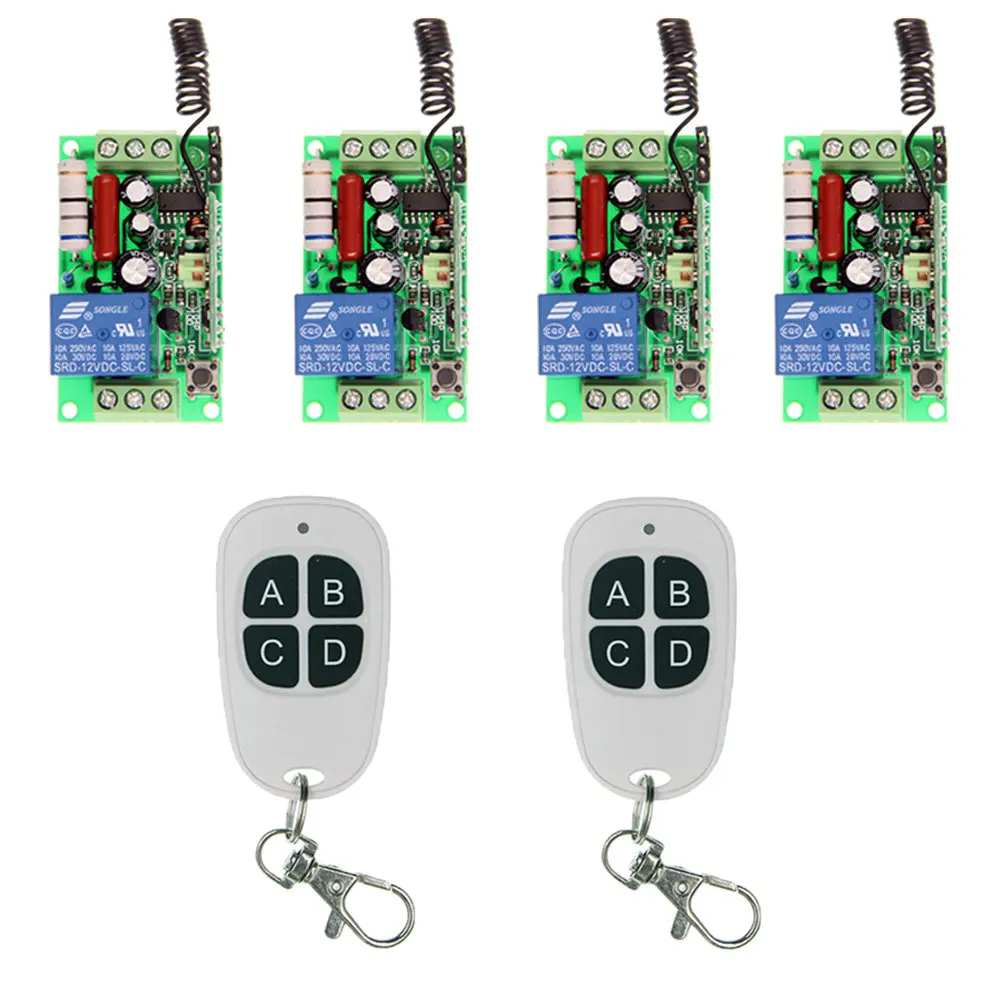 

Wireless Relay AC 220V 110V 10A Relay 1CH 1 CH Wireless RF Remote Control Switch Transmitter+ Receiver,315 / 433 MHz