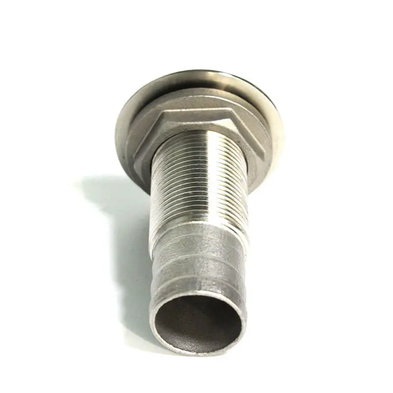 Junta de Drenagem Tubo de Drenagem Conector de Aço Mangueira de Prata Encaixe de Farpa para Barco Através do Casco Tubo Inoxidável Marinho - 2 Iate 1.5mm 316 1 4 2