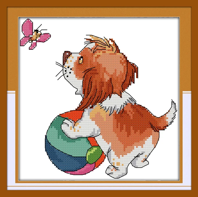 cartoon dog playing