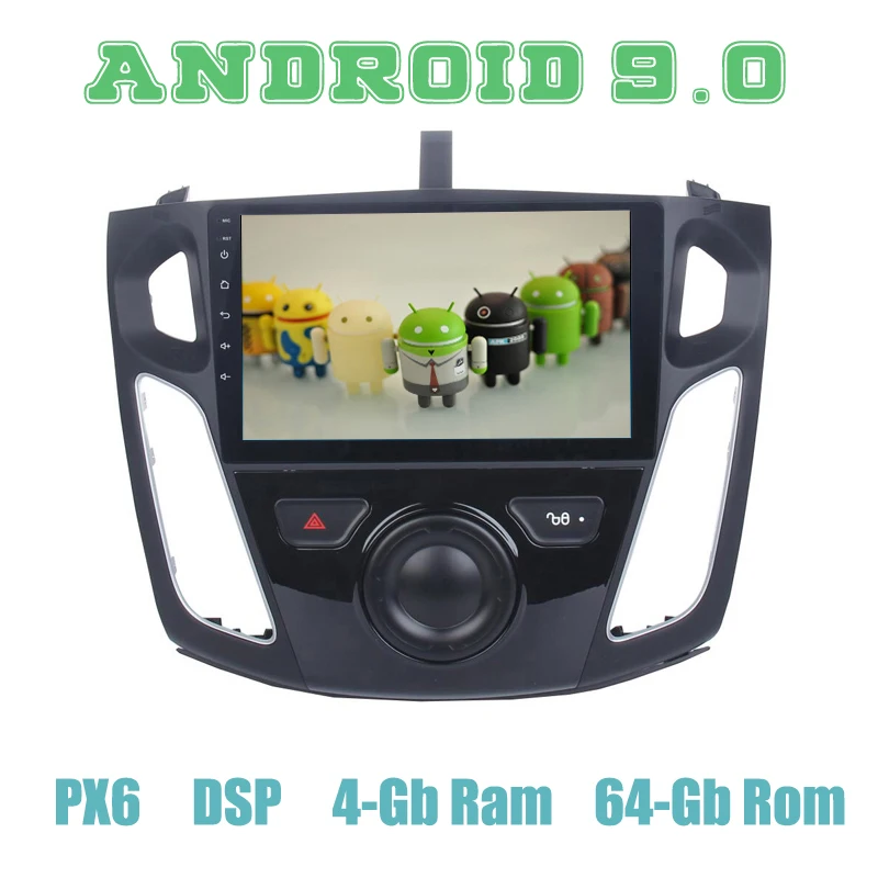 Автомобильный мультимедийный плеер 9 дюймов IPS PX6 Android 0 с GPS для ford focus 3 2012 2013 2014 2015 4