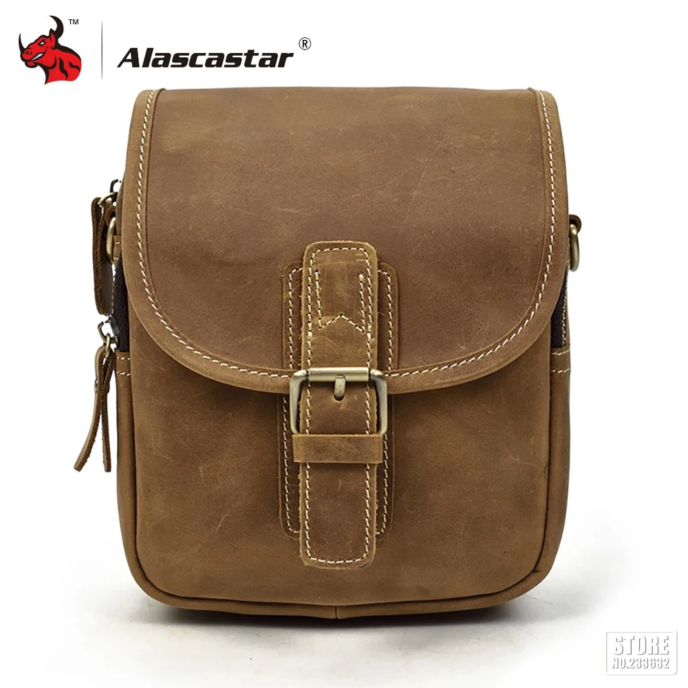 

Motorcycle Bag Men Messenger Bag Full Grain Cow Leather Retro Vintage Travel Crossbody Shoulder Luggage Bags