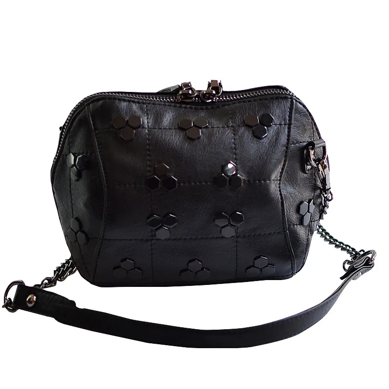 

spring summer casual mini ladies trend rivet shell bag shoulder Messenger bag handbag