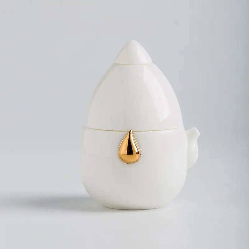 

Cute Tea Cup Set Ceramics Teapot Portable Mug With Bag Chinese Kung Fu Cup For Home Outdoor Creative Friend Gift
