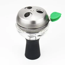 Высокотемпературный устойчивый силиконовый стеклянный чаша для кальяна с листовой формой темно-серый Держатель Narguile Chicha Cachimbas чаша кальяна набор