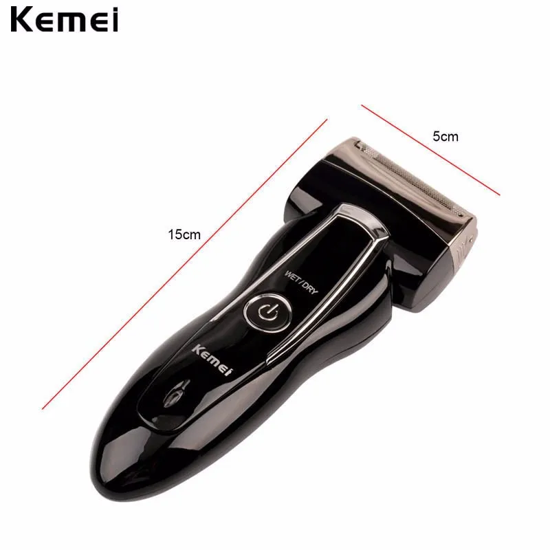 Kemei двойной-Глава Электробритвы Перезаряжаемые Для мужчин бритвы ультратонкий сплава лезвия Борода волос бритья Триммер машина P00