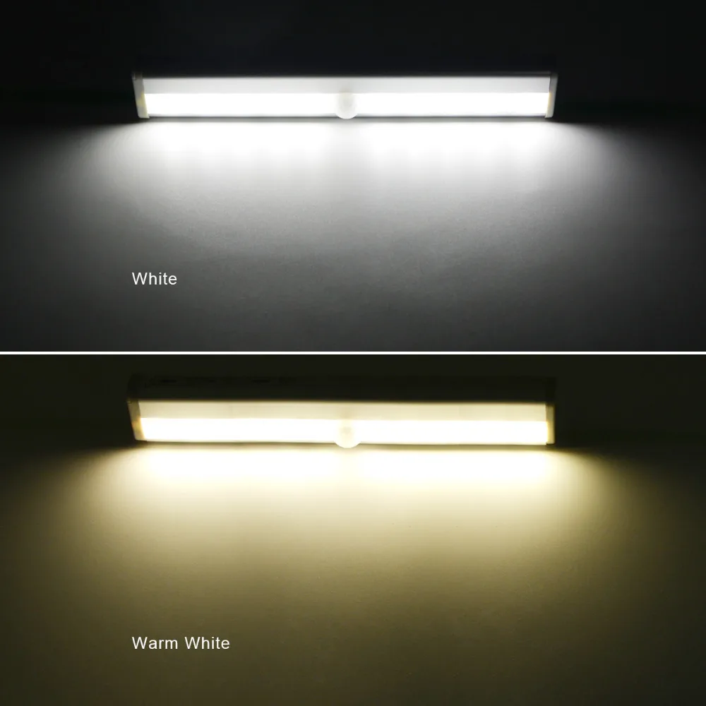 Светодиодный свет под кабинет движения PIR Сенсор лампы 6/10 светодиодный s 98/190 мм освещение для шкаф Кухня ночник