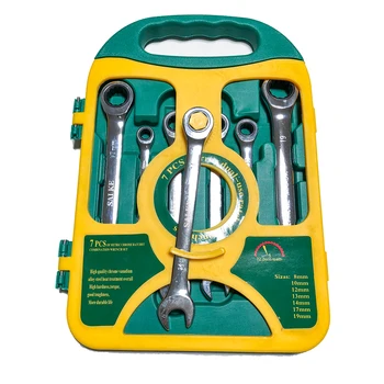 

7PieceS/set Ratchet Wrench Set hand wrench Hand Tools Metric Ratchet Wrench Set 8-19mm A Set of Key
