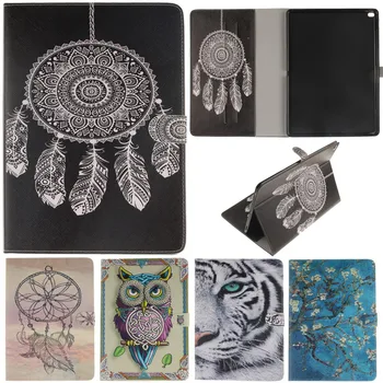 

For IPad Pro 12.9 2018 Cartoon Owl Tiger Lion Girl Tree Stand Flip Leather Case For Apple IPad Pro 12.9 Inch Tablet Cover Cases
