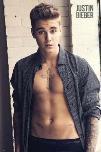 JUSTIN BIEBER - SHIRT CALVIN KLEIN UNDIES SILK POSTER Decorative painting  24x36inch