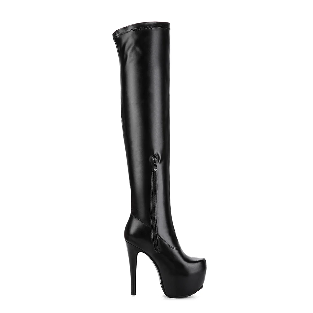 DoraTasia Plus Size 33-48 platform over the knee boots women sexy super high heels shoes woman party boots women high heel boots