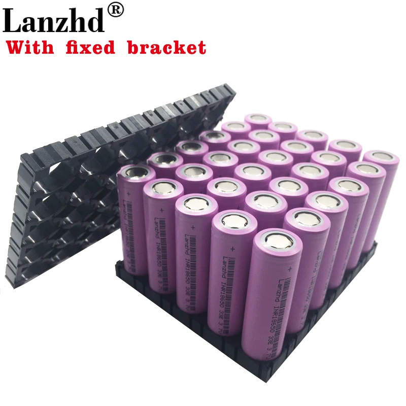 8-30PCS 18650 Batteries 3.7V Li ion 3300mAh 30A 18650VTC7 INR18650 battery with fixed bracket 18650 Holder and Splicing Bracket