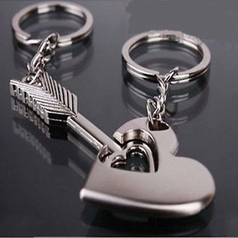 New Trendy Hot Sale 1 Pair Silver Alloy Arrow Bow Love Keyrings Key Chains Lover New Trendy Hot Sale 1 Pair Silver Alloy Arrow Bow Love Keyrings Key Chains Lover