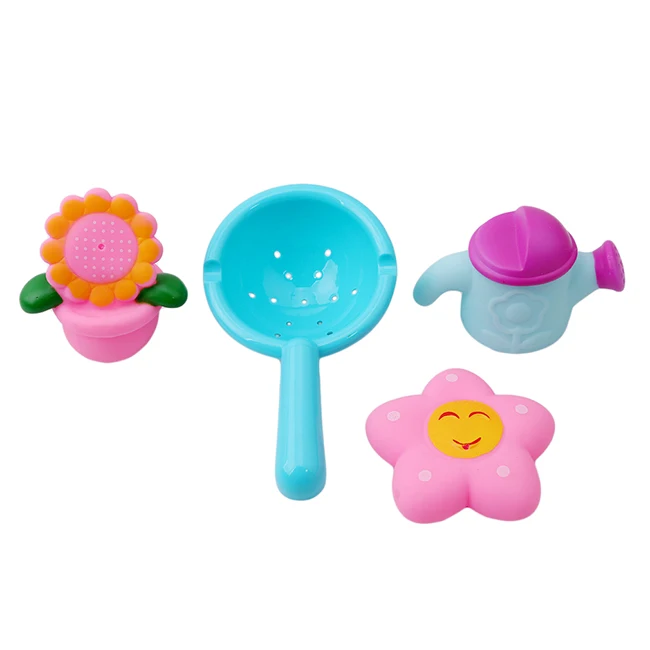 4-5 шт прекрасные смешанные животные игрушки Красочный мягкий резиновый плавающий опрыскивающая игрушка инструменты рыба игрушка для ребенка - Цвет: 4 pcs