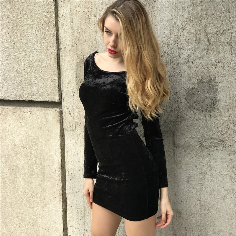 Borntogirl вечерние Bodycon сексуальные повод бархат короткое платье Для женщин 2018 сезон:
