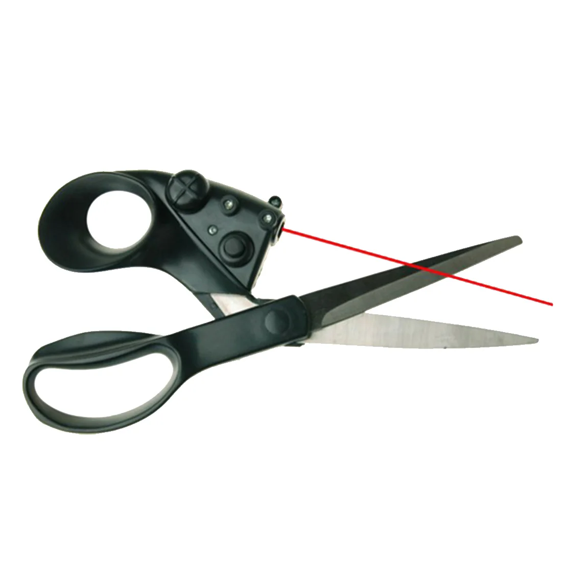 

New One Professional Laser Guided Scissors For home Crafts Wrapping Gifts Fabric Sewing Cut Straight Fast with Battery