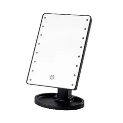 16 ламп светодио дный LED настольное зеркало для макияжа 360 градусов бесплатная вращение настольная столешница косметическое зеркало для