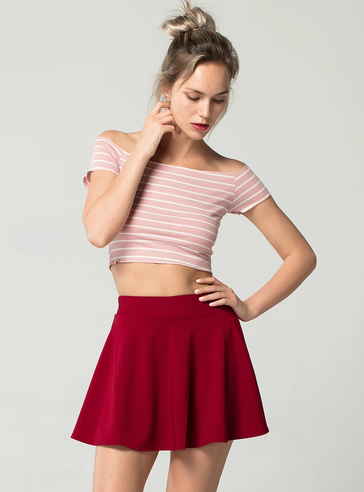 Новая Осенняя сексуальная юбка с высокой талией больших размеров однотонная качественная двойная юбка весенние вечерние модные уличные мини-юбки FICUSORNG