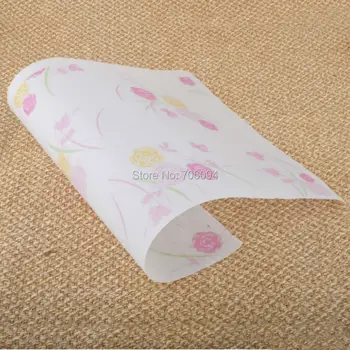 

15x21cm & 21x29cm Printing flower Wax Wrapping Paper Handmade Soap Wrapping Paper custom Gift Paper 200pcs