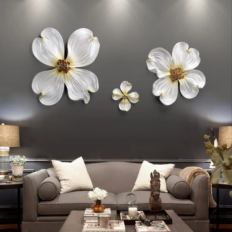 Wall Hangings 3D Flower Wall Art Decorations Bedroom Wall Stickers TV