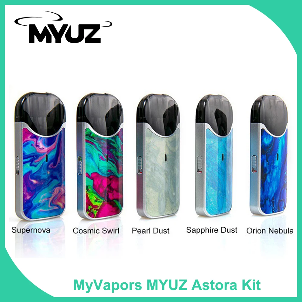 

Original MyVapors MYUZ Astora Kit with Built-in 500mAh Battery 2ml Capacity Pod System Kit 10W vs minifit E-Cigarette