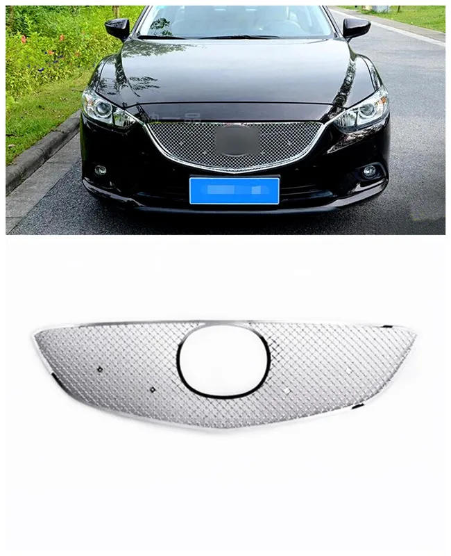 

For Mazda 6 M6 Atenza 2013-2015 Stainless Front Center Grille Grill Cover Trim Exterior Chromium Styling Parts 1pcs