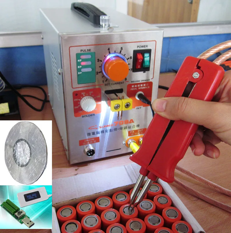 

3.2kw LED Pulse Battery Spot Welder ,709a ,Spot Welding Machine for 18650 battery pack+1roll 0.1*4mm Nickel strip+1set Tester