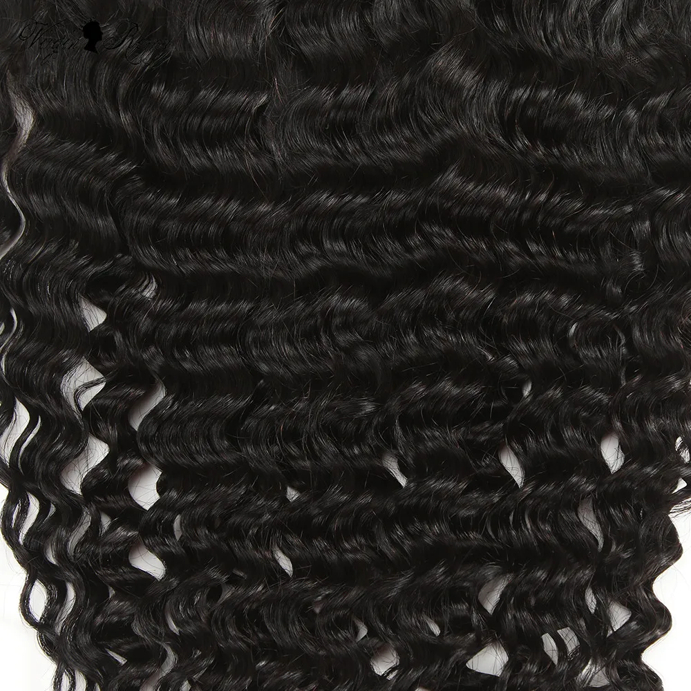 Queen Virgin Remy Pre Plucked Peruvian Deep Wave Frontal Closure 100% Human Hair Frontal 13*4 Lace Frontal Closure With Baby Hai