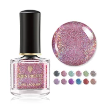 Born pretty, голографическая лак для ногтей, разбросанная Лазерная Фольга для маникюра, лак для ногтей, 12 цветов
