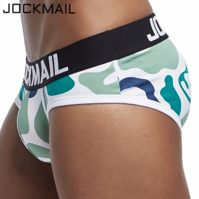 Мужские сексуальные трусы брифы JOCKMAIL камуфляжные хлопковые шорты u образной