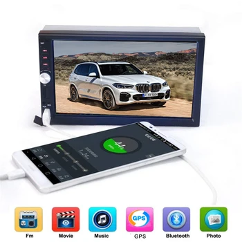 

Car Radio Bluetooth USB Autoradio MP5 Player 2 Din Car Stereo Central Multimidia 7 inch Touch Screen Support Rear View Camera