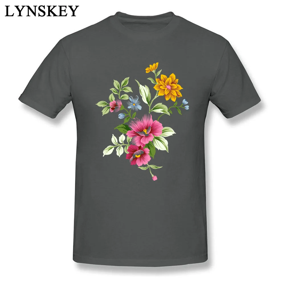 Family Tops Shirt Discount O Neck Short Sleeve 4-2-abstract-flower-picture 100% Cotton Mens T-Shirt Casual Summer Tee-Shirts carbon