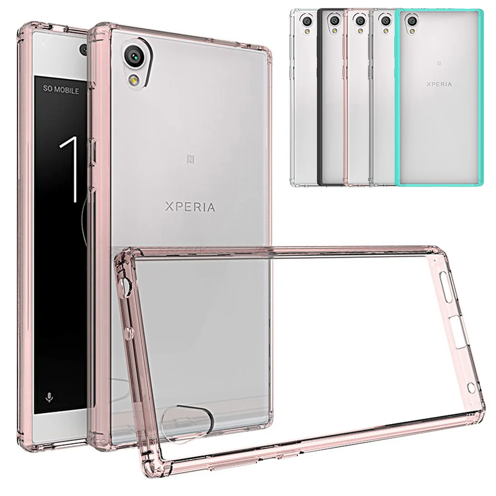 Ультратонкий Мягкий ТПУ Жесткий PC чехол для Sony Xperia L1 прозрачный кристально