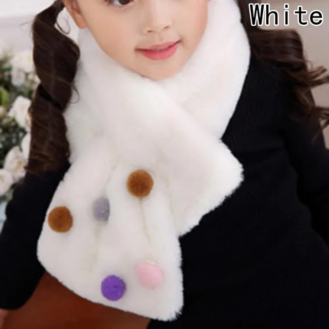 Однотонный зимний детский шарф с воротником из искусственного меха кролика, роскошные брендовые шарфы для девочек, мягкий шейный платок из искусственного меха кролика Рекс, теплая петля