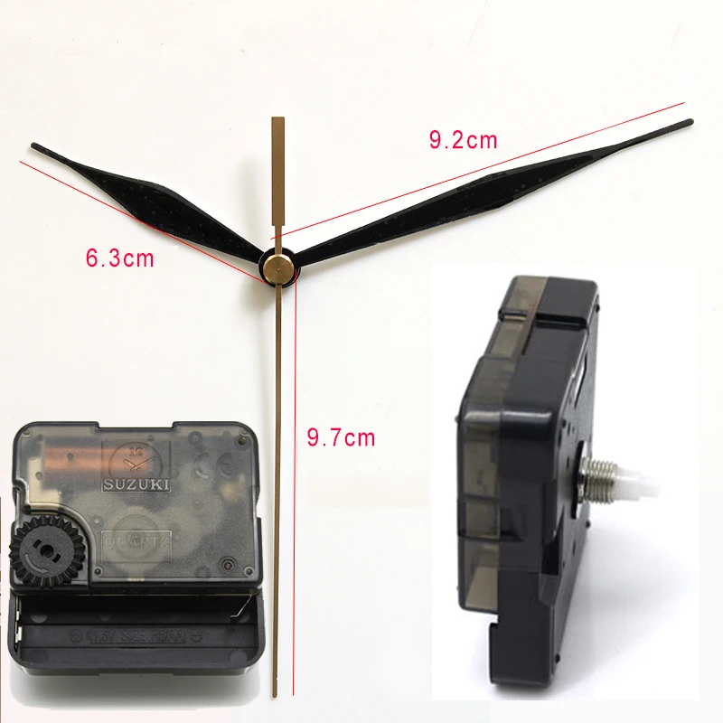 

Suzuki Silent Movement Plastic Wall Clock Movement black 12# white hands Clock Accessory Quartz Clock Movement HS88