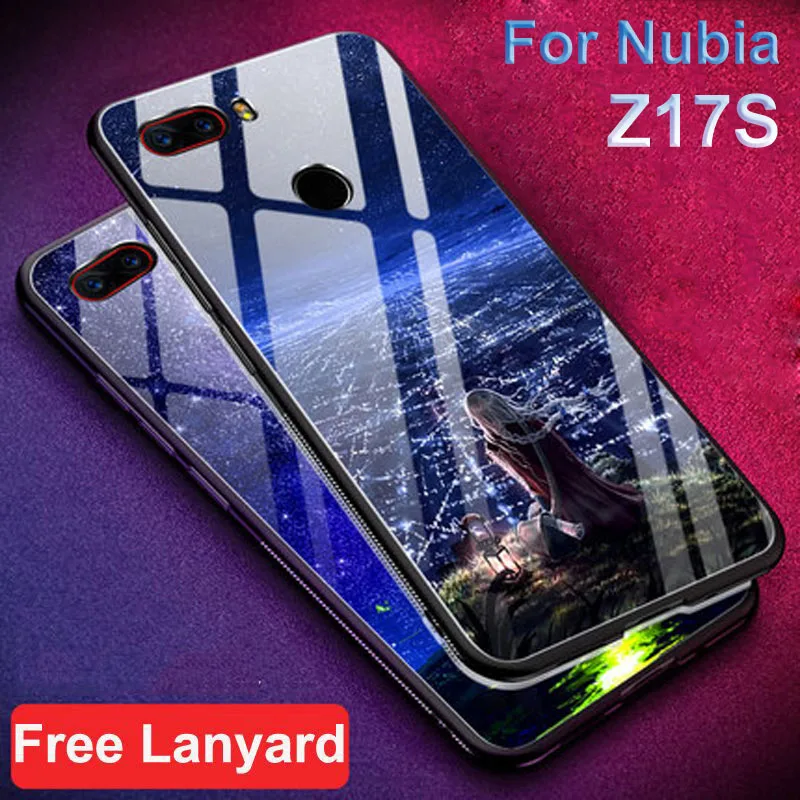 Чехол для Nubia Z17s NX595J чехол Z17 S со Звездной звездой из закаленного стекла жесткий