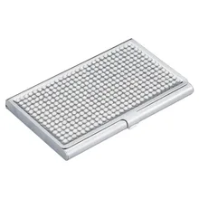 Черный, белый, сплошной цвет, горный хрусталь, бизнес имя, Кредитная ID карта, держатель, коробка, металл, нержавеющая сталь, компактный чехол, чехол