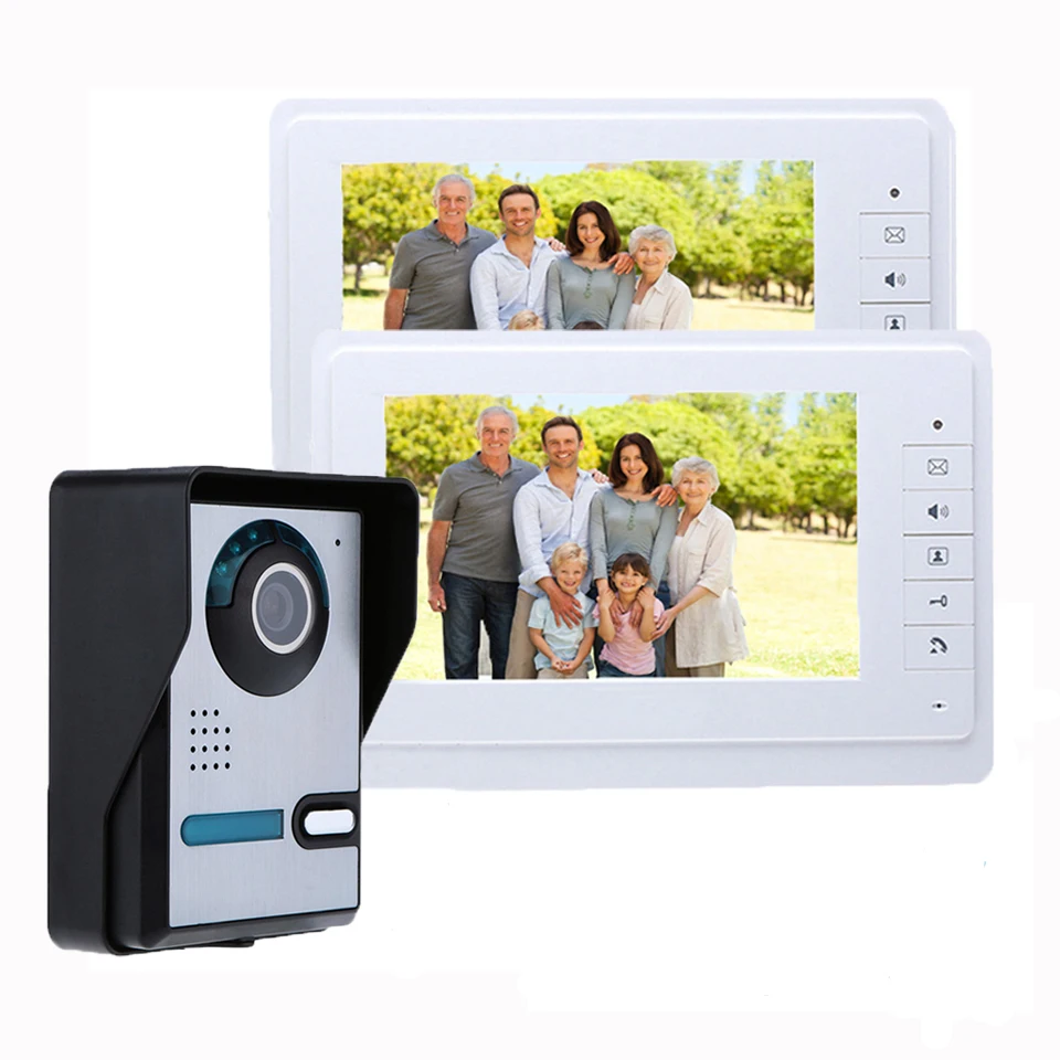 

Home Video Doorbell HD Security Camera 4-wired 7inch Video Door Phone Intercom Kit Night Vision Doorbell Video Peephole