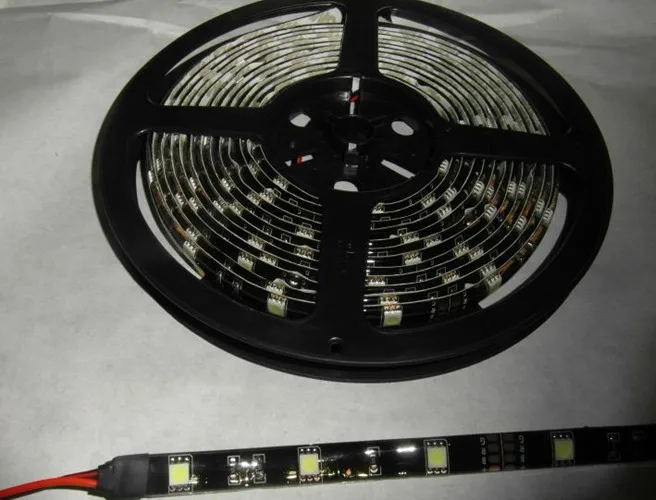 buy Free Shipping 60leds m Waterproof led strip 12V and 24V smd5050 5M 10mm wide PCB flexible tape light RGB ,WW,NW,CW R,G,B,Color