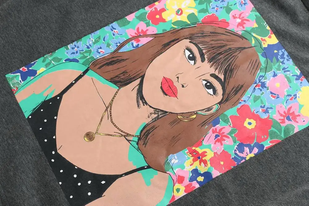 Женская хлопковая Футболка za футболка с рисунком из мультфильма для девочек