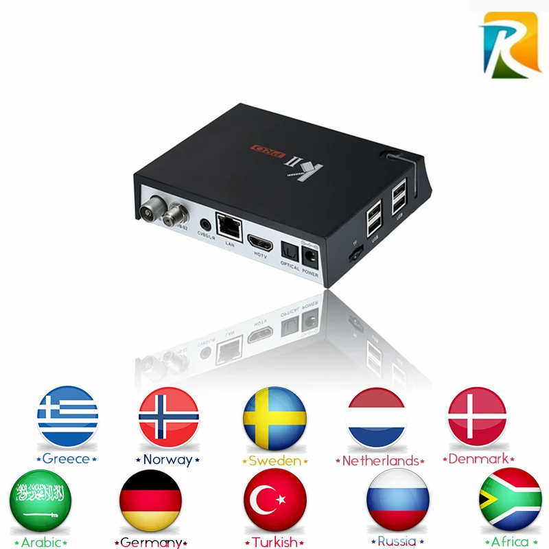 Arabic IPTV Royal IPTV KII PRO S905 DVB Android 5.1.1 OS Amlogic S905 Quad-core 64bit TV Box Support DVB-T2&S2 Facebook Twitter