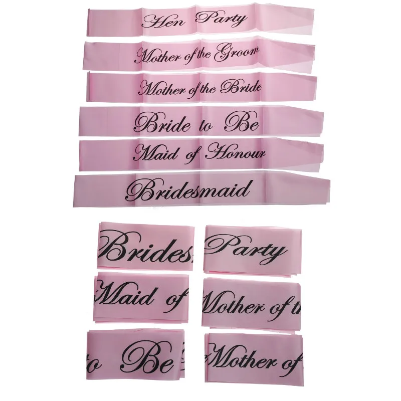 6styles Pink Satin Bride To Be Tribe Sash Wedding Bachelorette