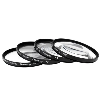 

58mm MACRO Close-Up +1 +2 +4 +10 LENS Filter Close Up SET for canon nikon pentax sony Free shipping + tracking number