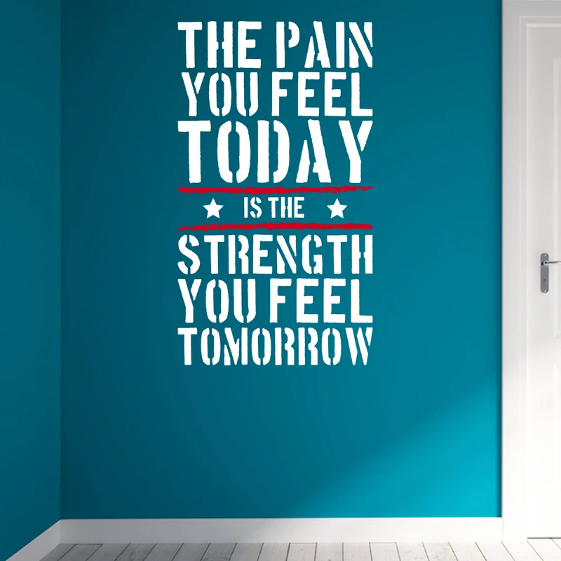 the pain you feel today home gym motivational wall decal quote