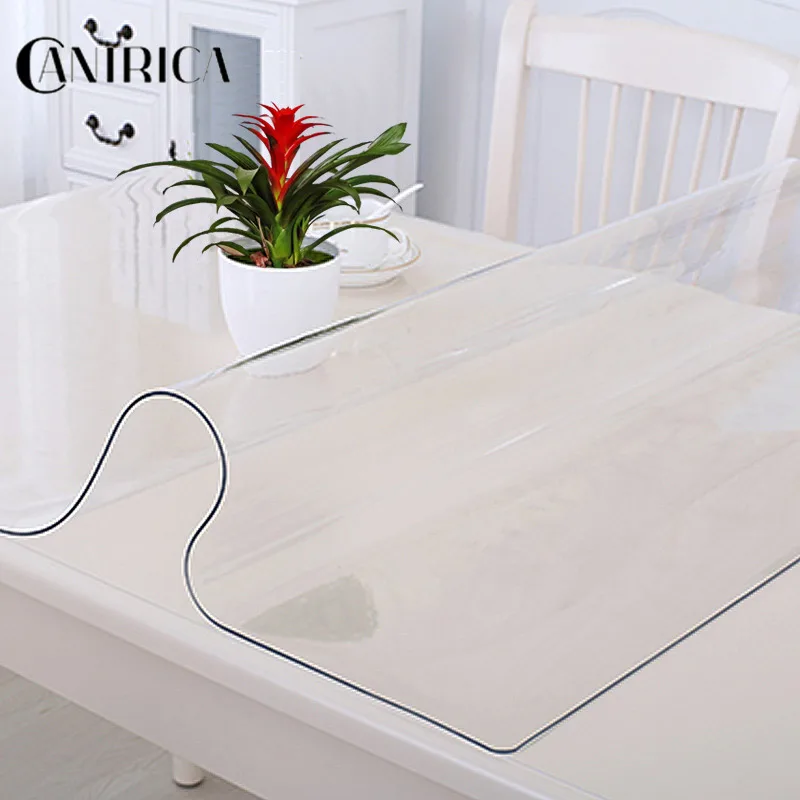 

CANIRICA Tablecloth PVC Material Waterproof and Oilproof Kitchen Household Items Desk Coffee Table Decoration Round Tablecloth