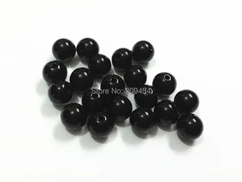 

(Choose Size First)4mm/6mm/8mm/10mm/12mm/14mm/16mm/18mm/20mm/22m/24mm/25mm/30mm Black Acrylic Solid Beads