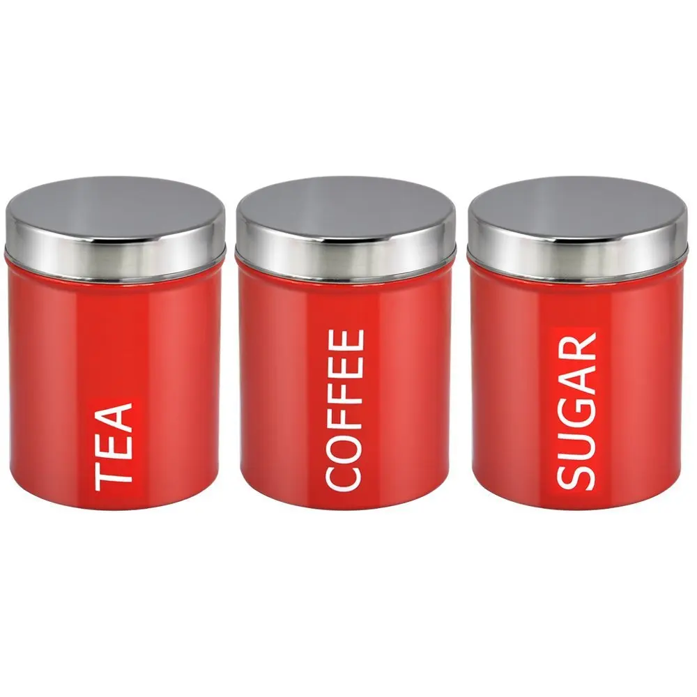 Aliexpress 3pcs 1set Red Stainless Steel Food Container Aliexpress 3pcs 1set Red Stainless Steel Food Container Set Canister Coffee Tea Sugar Can With Lid Seal Pot Free Shipping From Reliable Opener