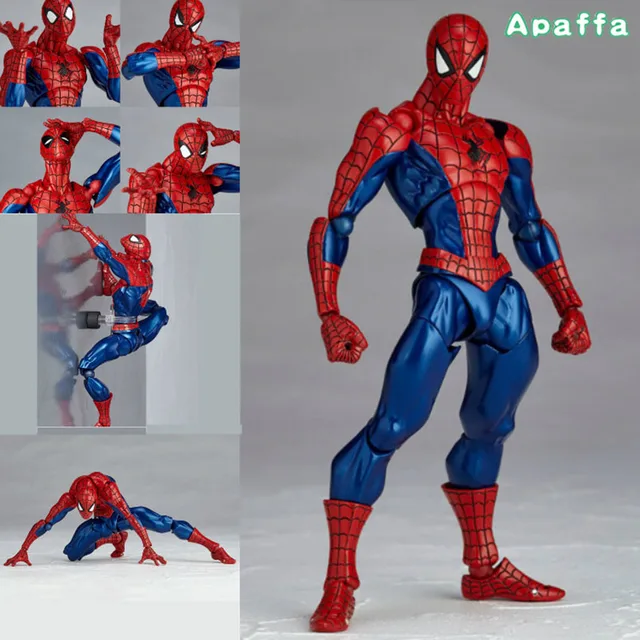 Best Price Movie & TV Revoltech Series NO.002 Spider Man Spider-man PVC Action Figure Collectible Model Toy Children Christmas Gift 16cm